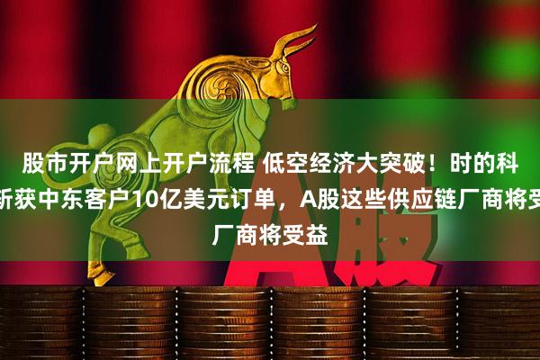 股市开户网上开户流程 低空经济大突破！时的科技斩获中东客户10亿美元订单，A股这些供应链厂商将受益